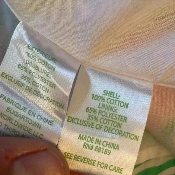 Lilly Pulitzer, pink and fig leaf  a line skirt lined - Picture 5 of 5